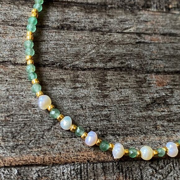 NEW Green Aventurine & Pearl Bracelet - Picture 12 of 15